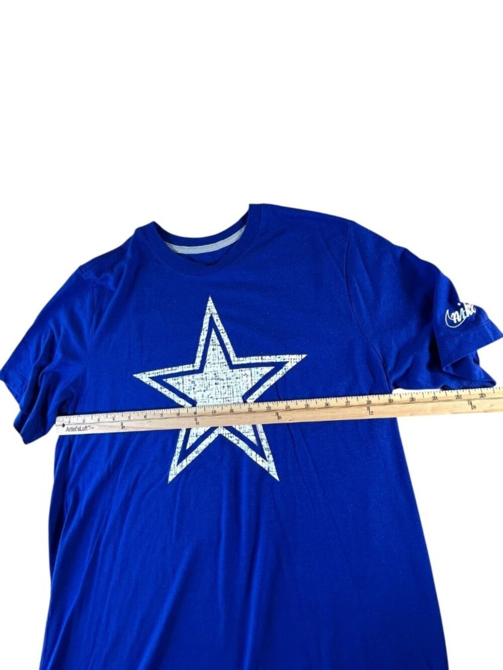 Dallas Cowboys NFL Nike T Shirt Size Large Blue Swoosh Short Sleeve Football - Picture 5 of 8